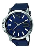 PUMA Men's PU103911003 Ultrasize Stainless Steel Watch with Blue Band