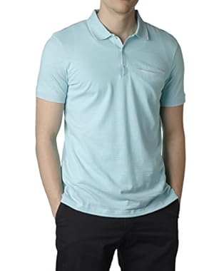 Calvin Klein Men's Slim Fit 3 Button Cotton Polo Shirt Short Sleeve