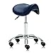 DR.LOMILOMI Ergonomic Saddle Stool Adjustable Pneumatic Swivel Rolling Saddle Seat Stool with Wheels for Medical Hygienic SPA Massage Salon Home and Office 506 Haku (Queen Blue)