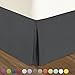 Nestl Dark Gray Full Bed Skirt - Full Size Bed Skirt 14 Inch Drop - Brushed Microfiber Bed Skirts - Hotel Quality Pleated Bed Skirt - Shrinkage & Fade Resistant