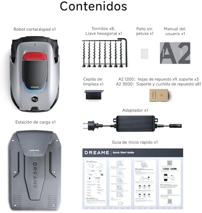 Cortador de relva robótico A2 1200, sem fios sem RTK, para 1200 m²