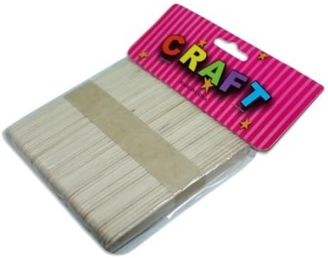50 Pack of Craft Paddle Pop Stick in Natural Colour 9.5x1cm