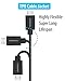 Short Android Phone Charger 6-Inch [4 Pack] by HomeSpot Tangle-Free USB Cable for Android Charging Cable for Galaxy S7/S6, Sony, Motorola - Black