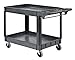 Sandusky PUC254635-2 Gray Heavy Duty Plastic Utility Cart, 2 Shelves, 33