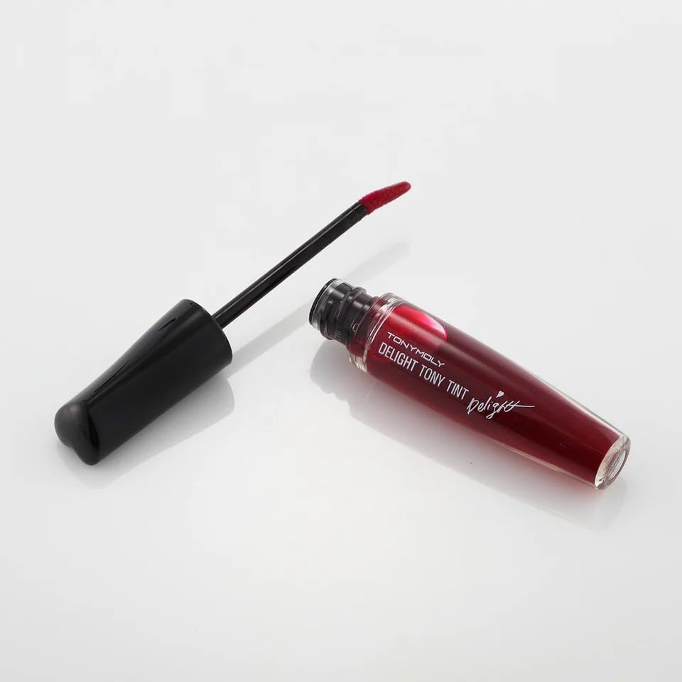 Tonymoly Delight Tony Lip Tint, Korean beauty Lip Stain, High Pigment, Moisturizing & Nourishing Formula