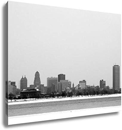 Amazon Com Ashley Canvas Skyline Buffalo New York Wall Art Home