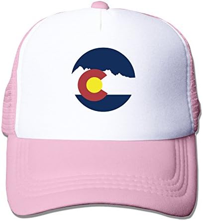 YCTBHATS Mountain Colorado Flag Round Mesh Unisex Adult-one Size Snapback Trucker Hats