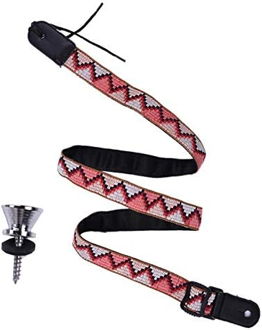 Ukulele Strap,Bohemian Style Adjustable Ukulele Strap Belt With Hook, Soft Feel Comfortable Grip Slim Design,For Soprano Concert Tenor Ukulele