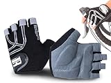 RIMSports Bike Gloves for Men & Women - MTB Gloves w/Microfiber Thumb - Ideal Mountain Biking Gloves & Cycling Gloves - Reflective Biking Gloves - Premium Bicycle Gloves & Riding Gloves (Black, L)