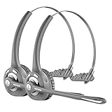 Mpow Pro Truck Driver Bluetooth Headset/ Office Headset, Wireless Over the Head Earpiece w/ Mic, On-Ear Headset for Call Center, Skype, VoIP (2-Pack)