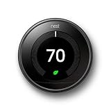 Nest Smart Learning Wi-Fi Programmable Thermostat, 3rd Gen, Mirror Black (T3018US)