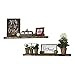 del Hutson Designs Handmade 36-Inch Rustic Pine Floating Wall Shelves, Dark Walnut (Set of 2)