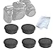 (5 Packs) Fotasy Rear Lens Cover Camera Body Cap for Canon EOS EF DSLR Camera Lens, Canon EF Efs Mount Lense Rear Cap Body Cap, Canon Body Sensor Dust Cap Cover, EF Lens Rear Cap primary