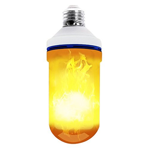 Upside Down Fire Flame Light Bulbs, LED Flickering Flame Effect Light Bulb E26 Decorative Lighting for Indoor and Outdoor Bar/ Home/ Backyard Decoration (3 Modes)