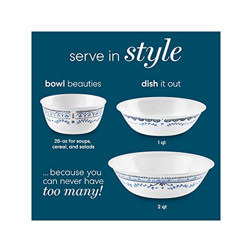 Corelle Vitrelle Coordinates 2Qt Serving Bowl 2Pack, Large Serving