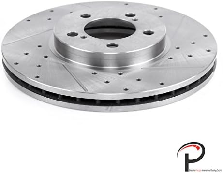 VioletLisa 1pc Front Right Drilled Slotted Vented Brake Rotor Disc 5 Lugs Fit Ford 96-99 / 01-07 Taurus 96-97 Thunderbird &amp; Mercury 01-05 Sable 96-97 Cougar &amp; Lincoln 95-02 Continental 93-98 Mark 8