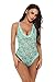 Barelove Women Halter Lingerie One Piece Lace Jumpsuit Flexible Bodysuit Nightdress(M,Green)