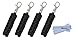 Techion 4 Pack Paracord Zipper Pulls for Backpacks, Tents, Trolley Cases, Traveling Cases, Jackets and Many Other Items That with Zippers (Black)