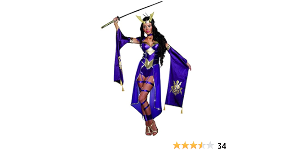 Amazon Com Dreamgirl Women S Mortal Samurai Video Game Romper Costume Clothing Shoes Jewelry