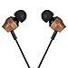 ELFINEAR Wood Earphones in-Ear Earbuds Hi-Fi Stereo Headphones for iPhone iPad iPod Samsung Galaxy and More Android Smartphones Compatible with 3.5 mm Headphone Earpods Black