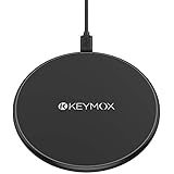 Wireless Charger, KEYMOX Qi-Certified for iPhone13/ 12/12 Mini/12 Pro Max / SE, 11, 11 Pro, 11 Pro Max, XR, Xs Max, XS, X, 8,