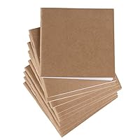 Kraft Notebook - 48-Pack Unlined Blank Books, Unruled Plain Travel Journals for Students, School, Children