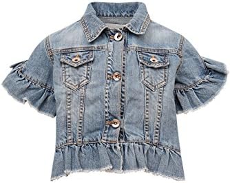 MSGM Girls' Jacket Blue Denim