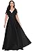 KOH KOH Womens 2025 Long V-Neck Ruffle Sleeveless Bridesmaid Prom Gown Maxi Dress