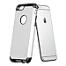 LUVVITT [Ultra Armor] Shock Absorbing Case Best Heavy Duty Dual Layer Tough Cover for Apple Phone 6/6s Plus - Black / White