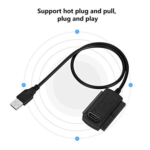 Aufee USB to IDE/SATA Cable, High Speed 3 in 1 USB2.0 to 2.5/3.5inch IDE/SATA Conversion Cable Network Card USB to IDE - Thumbnail 5