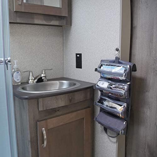 4-in-1 Hanging Toiletry Bag Travel Toiletries Bag for Women & Men - Roll Up Compact Cosmetic Kit with Hook | Waterproof, TSA Approved Removable Carry On Pouches (Heather Gray) 8 4-in-1 Hanging Toiletry Bag Travel Toiletries Bag for Women & Men - Roll Up Compact Cosmetic Kit with Hook | Waterproof, TSA Approved Removable Carry On Pouches (Heather Gray)