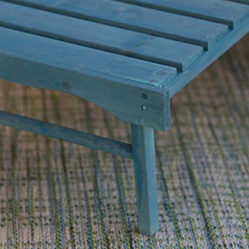 W Home Reclining Muskoka Chair with Ottoman, Blue