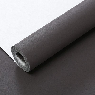 Bomeautify Minimalist Plain Solid Woven Wallpaper Bedroom Living Room Background Wall Beige Wallpaper Black