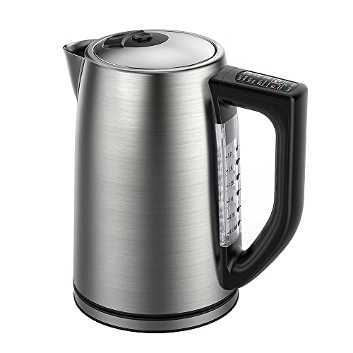 elect Electric Kettle Temperature Control Stainless Steel 1.7 L Tea Kettle, BPAFree Hot Water