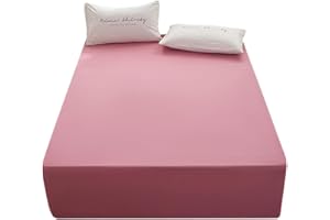 rushrushlulu Soft and Microfiber Queen Fitted Bed Sheet only Fits 15inches Bed Matress Sheets Deep Pocket Soft Fitted Sheets Lotus Root Starch