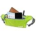 OrrinSports 3 Zippers Water Resistant Polyester Sports Fanny Pack with Waist Belt Black