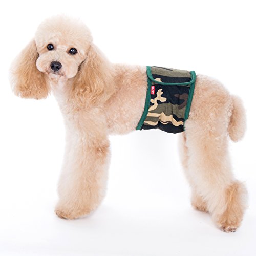 Alfie Pet - Tad Belly Band - Color: Green Camouflage, Size: Small (for Boy Dogs)