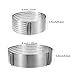 RAINBEAN Adjustable Layered Cake Cutter Slicer,6-8 Inch Stainless Steel Round Bread Cake Slicer Cutter Mold Cake Tools,Circular Baking Tool Kit Set Mousse Mould Slicing-Silver