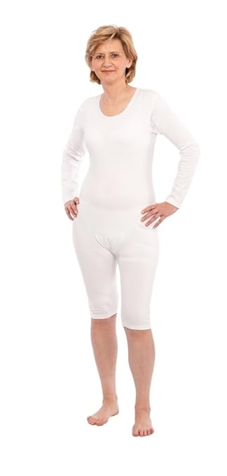 4699 Pflegebody LANGARM mit Beinreißverschluss unisex Gr. M