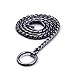 Pettom Heavy Duty Snake Chain Choke Metal Collar - Command Obedience Training Slip Collar for Dogs (S:3.0mm16 in, Black)
