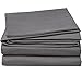 Angel Bedding Premium Cotton Collection 650 Thread Count 100% Queen Size Sheets Set - Solid Grey 4-Piece Bed Set, 15 Inch Extra Deep Pocket - Fade & Stain Resistant