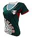 Arza Sports Mexico Slim Women Soccer Jersey Mexico Map Green/White/Pink/Black (US, Alpha, Small, Regular, Regular, Green)