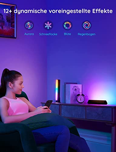 Govee Flow Plus Smart Lightbar, Gaming Lamp, Works with Alexa and Google Assistant, RGBICWW, WiFi, LED, TV Backlight Sync with Music, LED Ambient Light for Gaming, PC, TV
