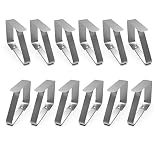 YouTensils Large Tablecloth Clips, Outdoor Table Cover Clamps for 2.5" Thick Tables, Stainless Steel Holders | Durable, Windproof, Rust-Free (12 Pcs, Large)
