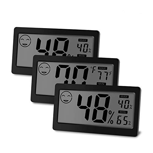 JLENOVEG Digital Indoor Thermometer Hygrometer Temperature and Humidity Display with 3.3 inch LCD Table Standing Magnet Attaching for Household Office Gym Kitchen (3)