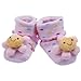 YueLian Baby Newborn Indoor Slipper Socks Booties Pink 2.7''