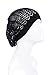 an Women Beanie Cap Effortless Style Black Net Beret Hat Knit Crochet Airy