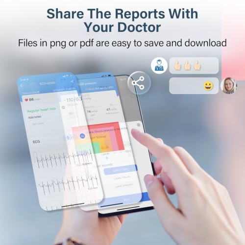 CheckMe Armfit Plus Arm Blood Pressure Monitor with ECG and ECG Report Analysis, Automatic Measurement in 30S, Free APP for Android and iOS, with Multi-User Management and Unlimited Storage