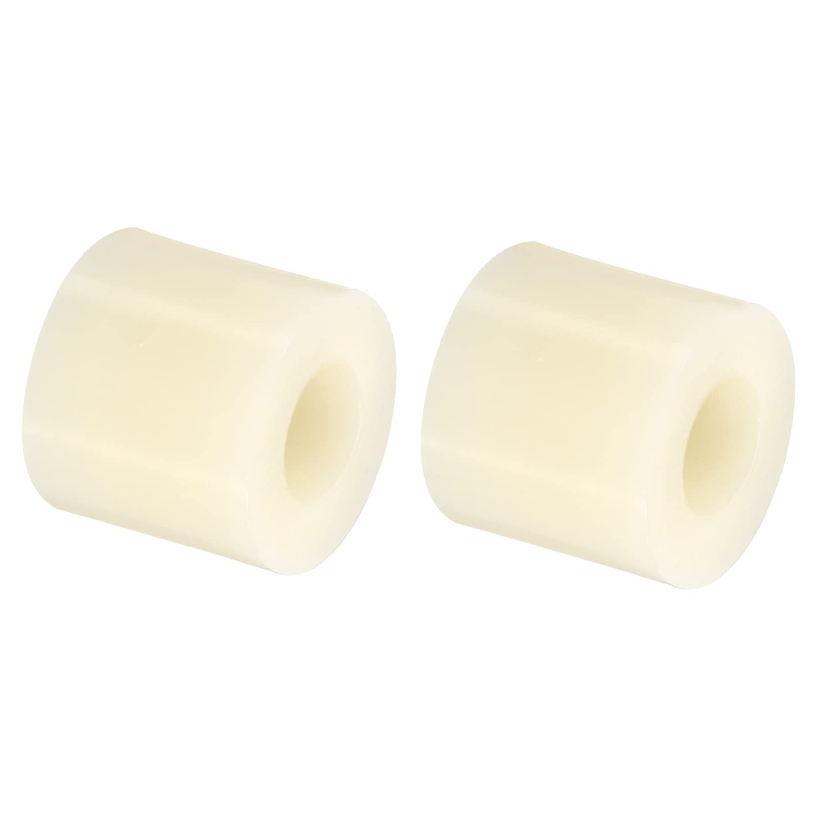 PATIKIL M5 Round Spacer Washer, 24 Pack Nylon 5.3mm ID x 11mm OD x 10mm L for M5 Screws Block 3D Printer TV Wall Mounting Electrical Outlet, Beige