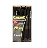 Pilot G2 Retractabble Gel Ink Rolling Ball Black - 16ct. Pack by Pilot